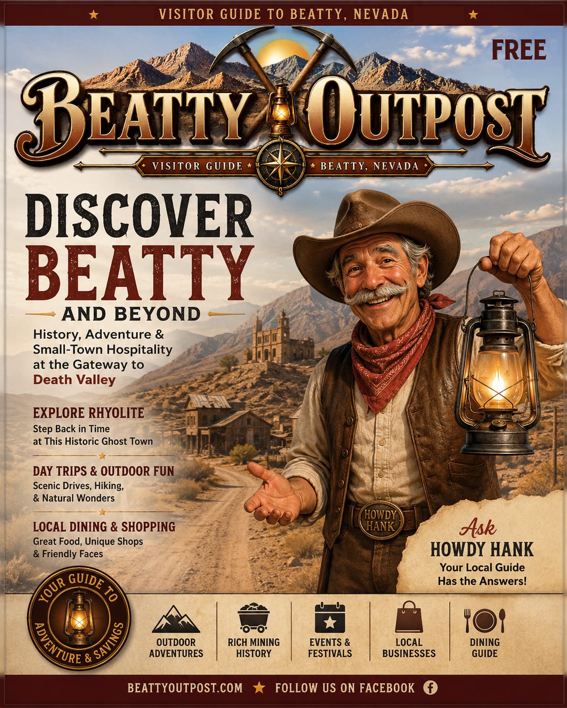 The Beatty Outpost, Issue No. 1 — Discover Beatty and Beyond: history, adventure and small-town hospitality at the gateway to Death Valley.