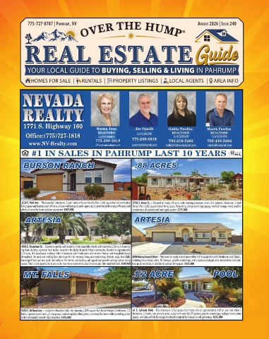 Over the Hump Real Estate Guide August 2026 cover